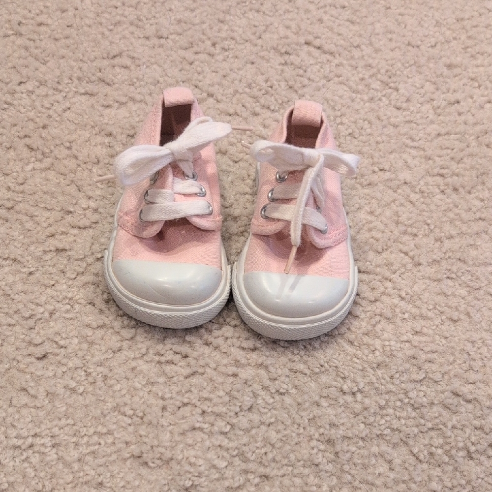 Pink and White Kids Shoes